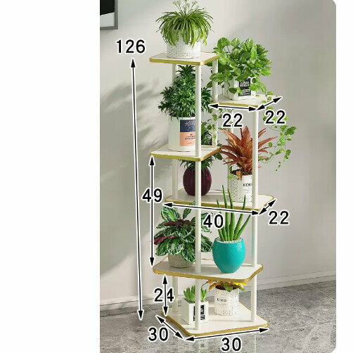Hotly recommended wooden floor-standing flower stand (three-dimensional flower stand Nordic white 6 layers)