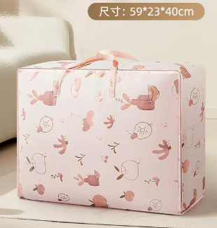 Hot recommendation (pack of 2) small fresh non-woven clothes and quilt storage bag (fruity and colorful) (size: 60L-59*23*40CM)