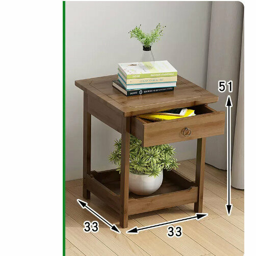 Hotly recommended wooden storage rack ([brown] new Chinese style two-story square flower rack [with drawer])