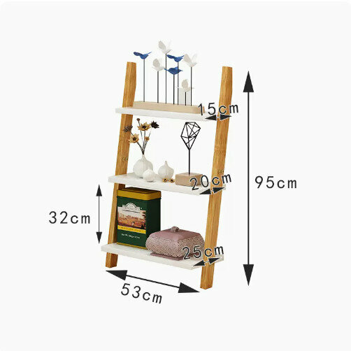 Hot-recommended wooden floor-standing flower rack (wall storage rack [three layers long 53])