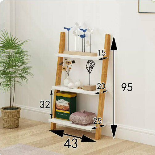 Hot-recommended wooden floor-standing flower rack (wall storage rack [three layers long 43])