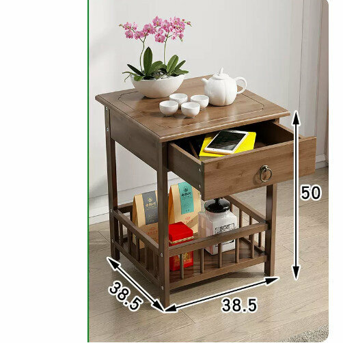 Hot-recommended wooden storage rack (enlarged two-story square flower rack [with drawer])