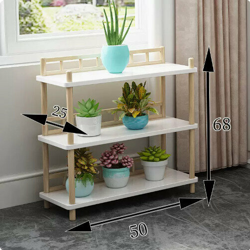 Hotly recommended wooden floor-standing flower rack (Fully Fence Vegetable Rack 3-50)