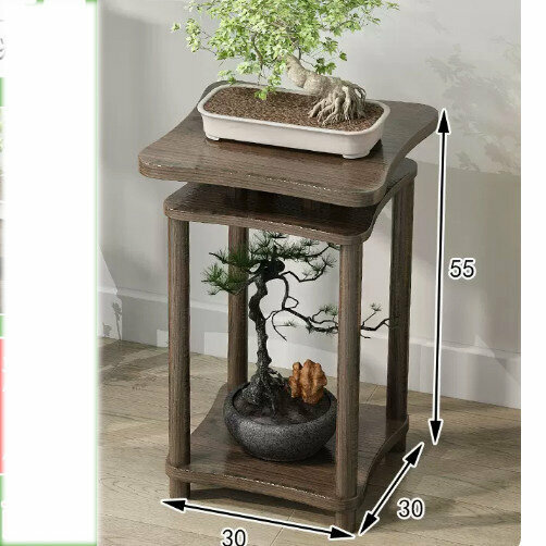 Hotly recommended wooden floor-standing flower stand (Xinlanchen No. 1 [walnut color trumpet])