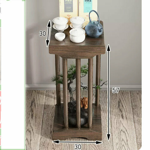 Hotly recommended wooden floor-standing flower stand (Xintianchen No. 1 [walnut color trumpet])