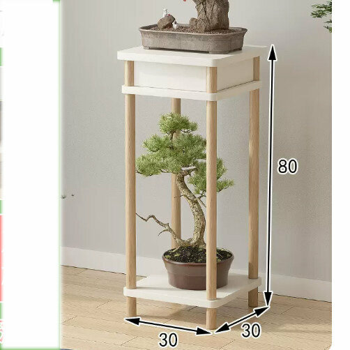 Hotly recommended wooden floor-standing flower stand (retro flower table [Nordic style] (large size))