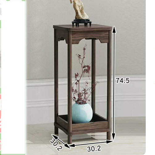 Hotly recommended wooden floor-standing flower stand (French style [walnut color] (medium size))