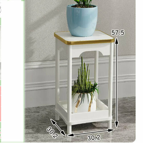 Hotly recommended wooden floor-standing flower stand (French style [Nordic white] (small size))