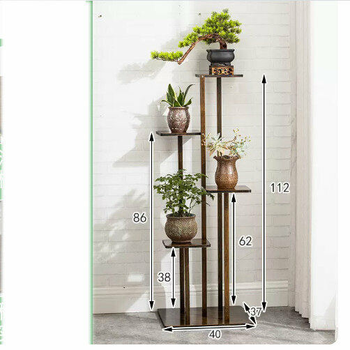 Hotly recommended wooden floor-standing flower stand ([Pure Bamboo] Chinese No. 1 Flower Stand Medium [Varnish + Handmade Wood Wax Oil])