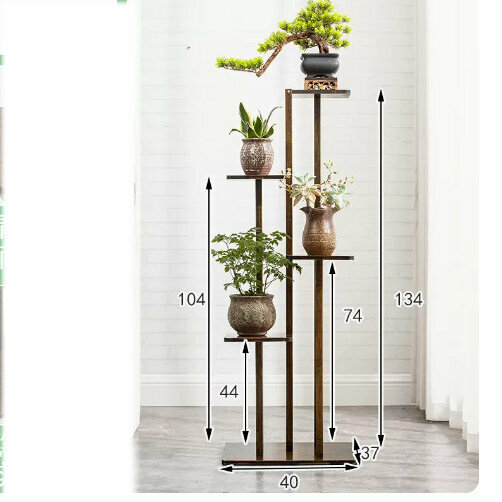 Hotly recommended wooden floor-standing flower stand ([Pure Bamboo] Chinese No. 1 Flower Stand Large [Varnish + Handmade Wood Wax Oil])