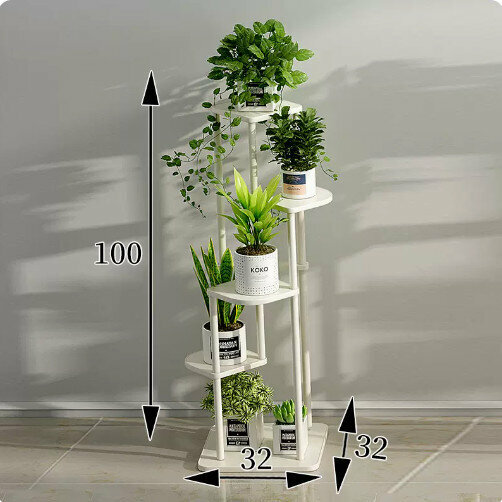 Hotly recommended wooden floor-standing flower stand (Chunfeng Jinsha Phnom Penh Style [White])