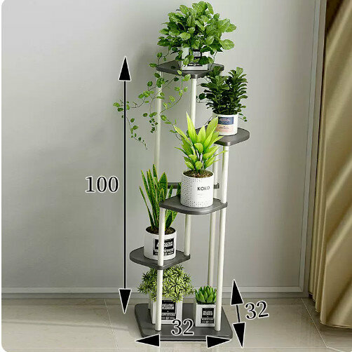 Hotly recommended wooden floor-standing flower stand (Chunfeng Jinsha Shunfeng style [grey])