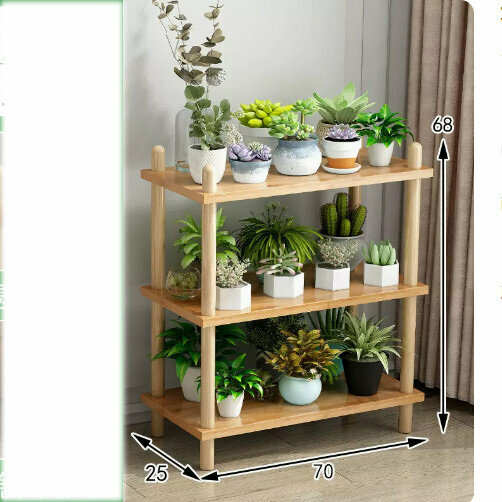 Hotly recommended wooden floor-standing flower stand (rich model [primary color 3 layers 70])