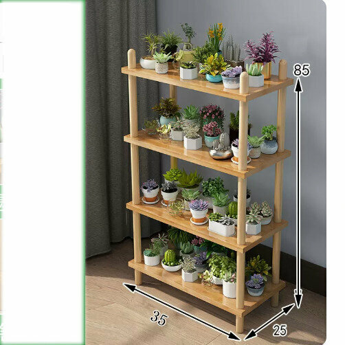 Hotly recommended wooden floor-standing flower stand (rich model [primary color 4 layers 35])