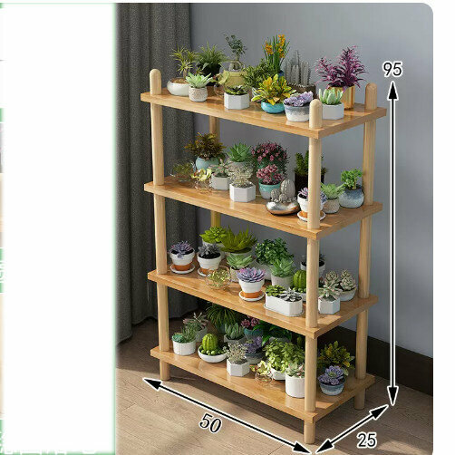 Hotly recommended wooden floor-standing flower stand (rich model [primary color 4 layers 50])