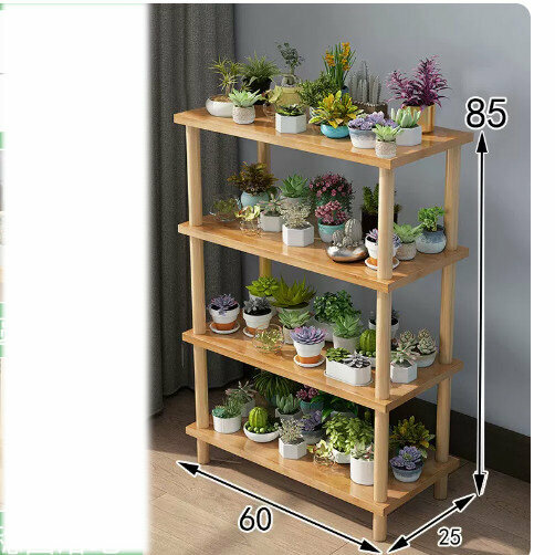 Hotly recommended wooden floor-standing flower stand (rich model [primary color 4 layers 60])