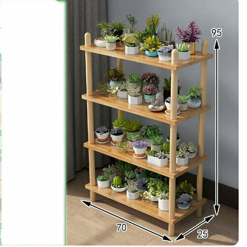 Hotly recommended wooden floor-standing flower stand (rich model [primary color 4 layers 70])