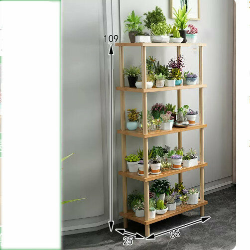 Hotly recommended wooden floor-standing flower stand (rich model [primary color 5 layers 36])