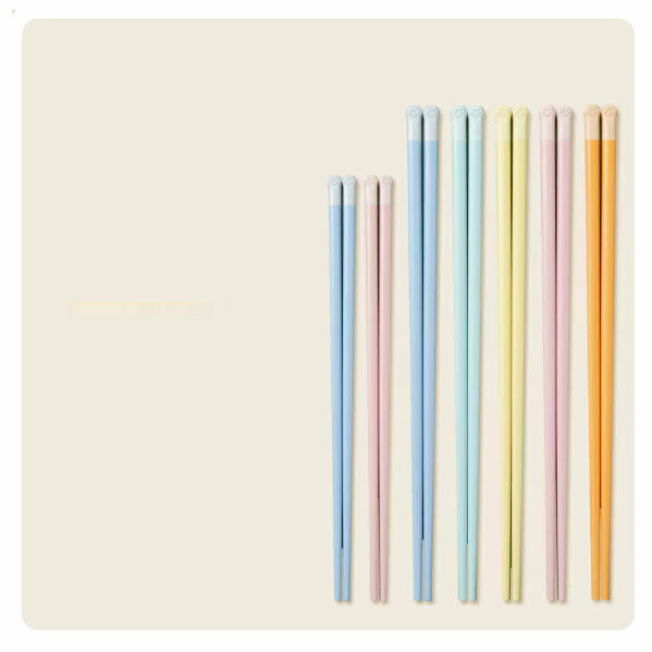 熱推合金筷子防黴耐高溫日式7雙分餐(貓爪家庭裝【5成人+2兒童】(PET材質))
