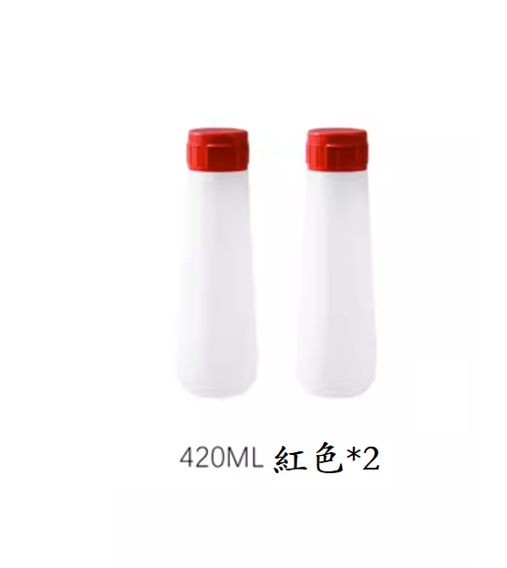 新款擠壓式液體調味瓶（紅色【420ml】2個裝）