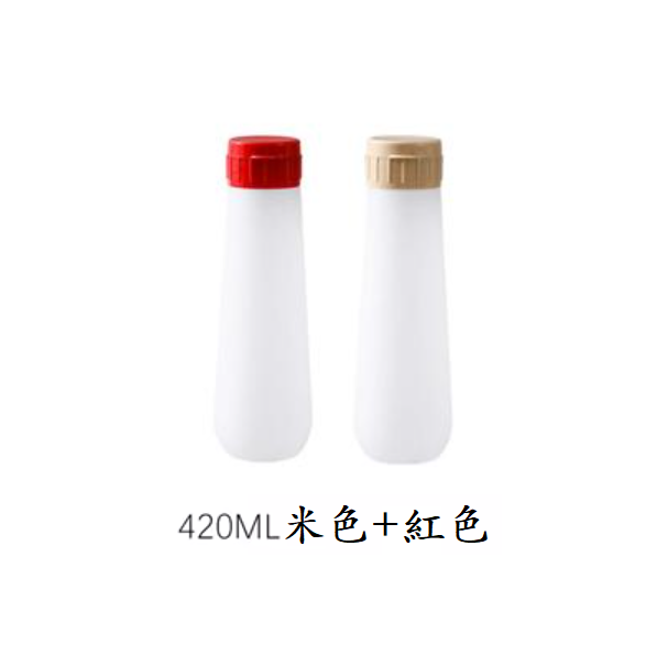 新款擠壓式液體調味瓶（米色+紅色【各1個】）