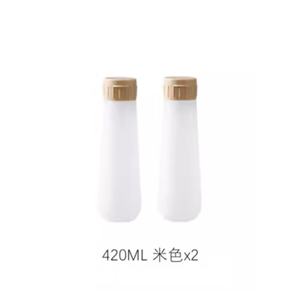 新款擠壓式液體調味瓶（米色【420ml】2個裝）