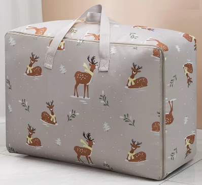 Hot Selling Large Capacity Oxford Cloth Clothes Quilt Storage Bag (Classic Fawn Medium) (Size: 36L-55*20*33CM)