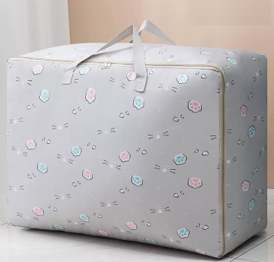 Hot selling large capacity Oxford cloth clothes and quilt storage bag (super cute cat paw medium size) (size: 36L-55*20*33CM)