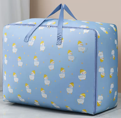 Hot selling large capacity Oxford cloth clothes and quilt storage bag (Cute duck medium size) (size: 36L-55*20*33CM)