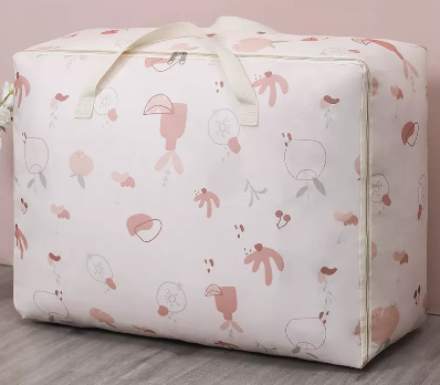 Hot Selling Large Capacity Oxford Cloth Clothes Quilt Storage Bag (Sakura Pink Peach Medium) (Size: 36L-55*20*33CM)