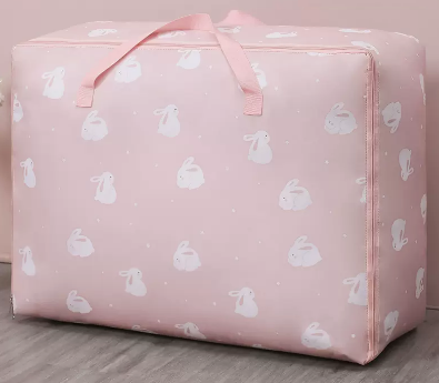 Hot Selling Large Capacity Oxford Cloth Clothes Quilt Storage Bag (Velvet Rabbit Extra Large) (Size: 120L-72*32*52CM)