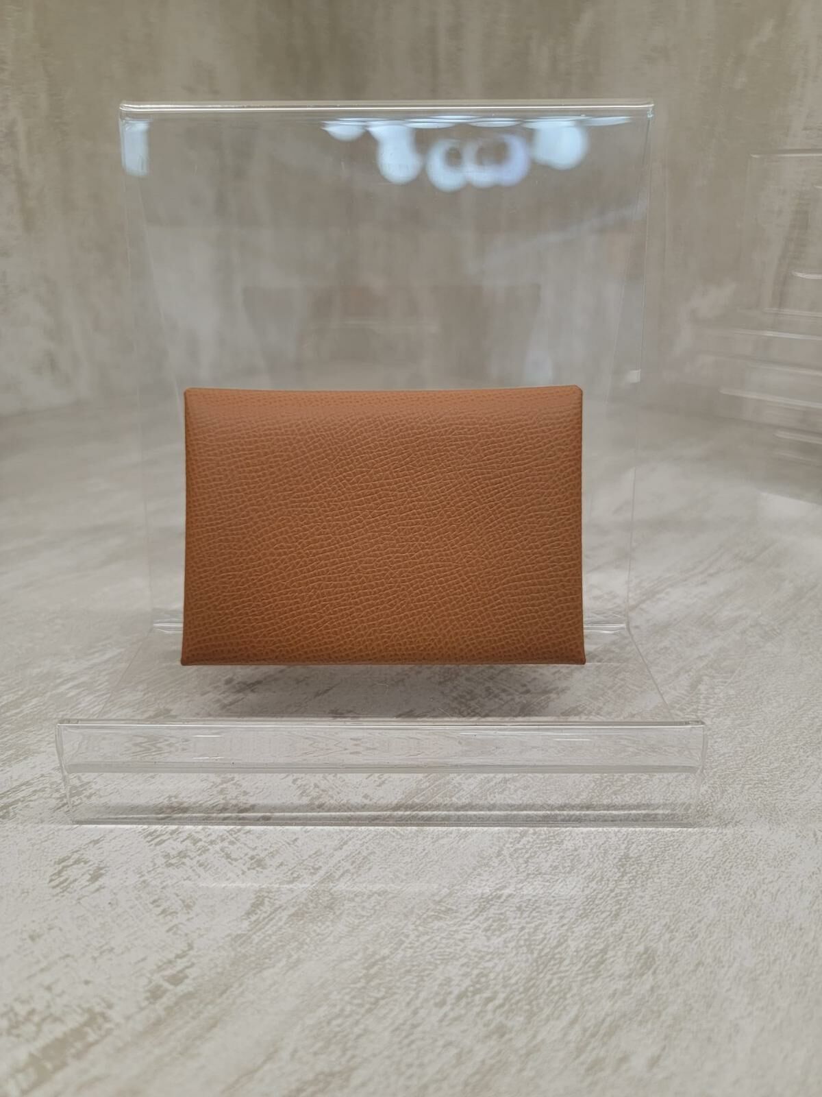 HERMES Calvi duo GOLD EPSOM 金棕卡包