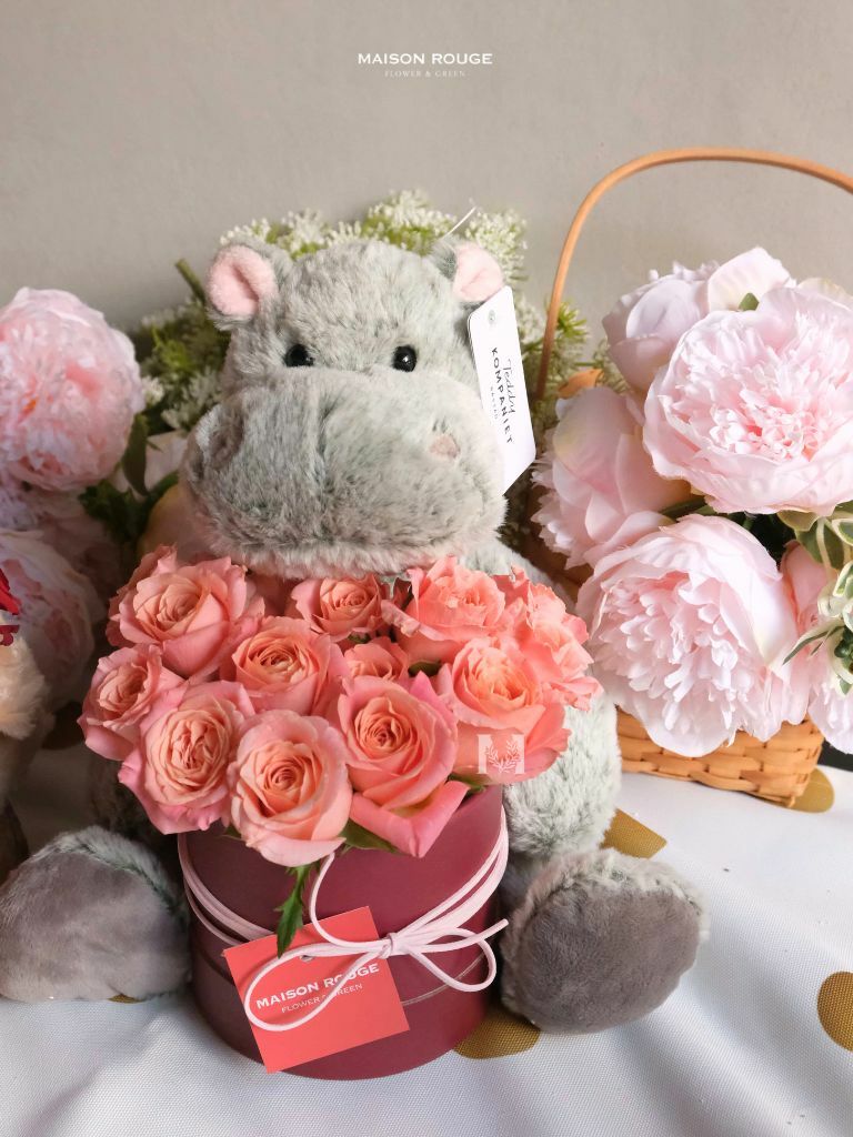 貳樓有花・抱抱桶系列（河馬）