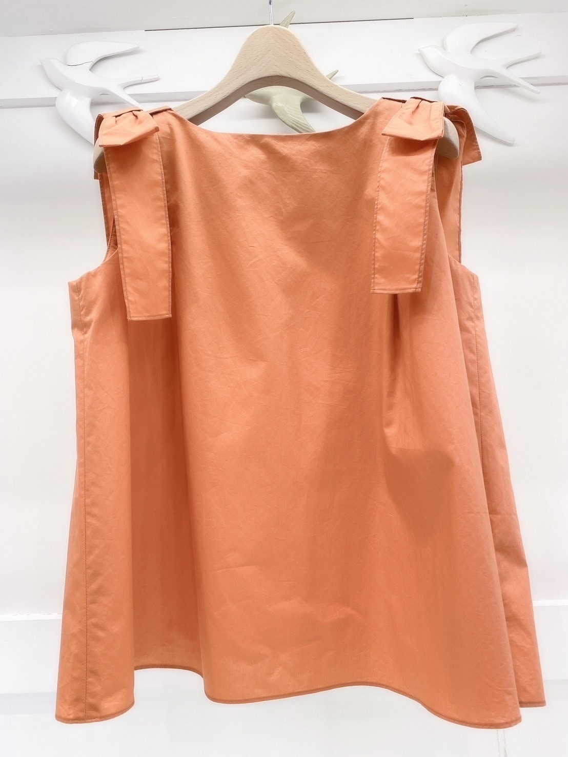 肩蝴蝶結無袖上衣