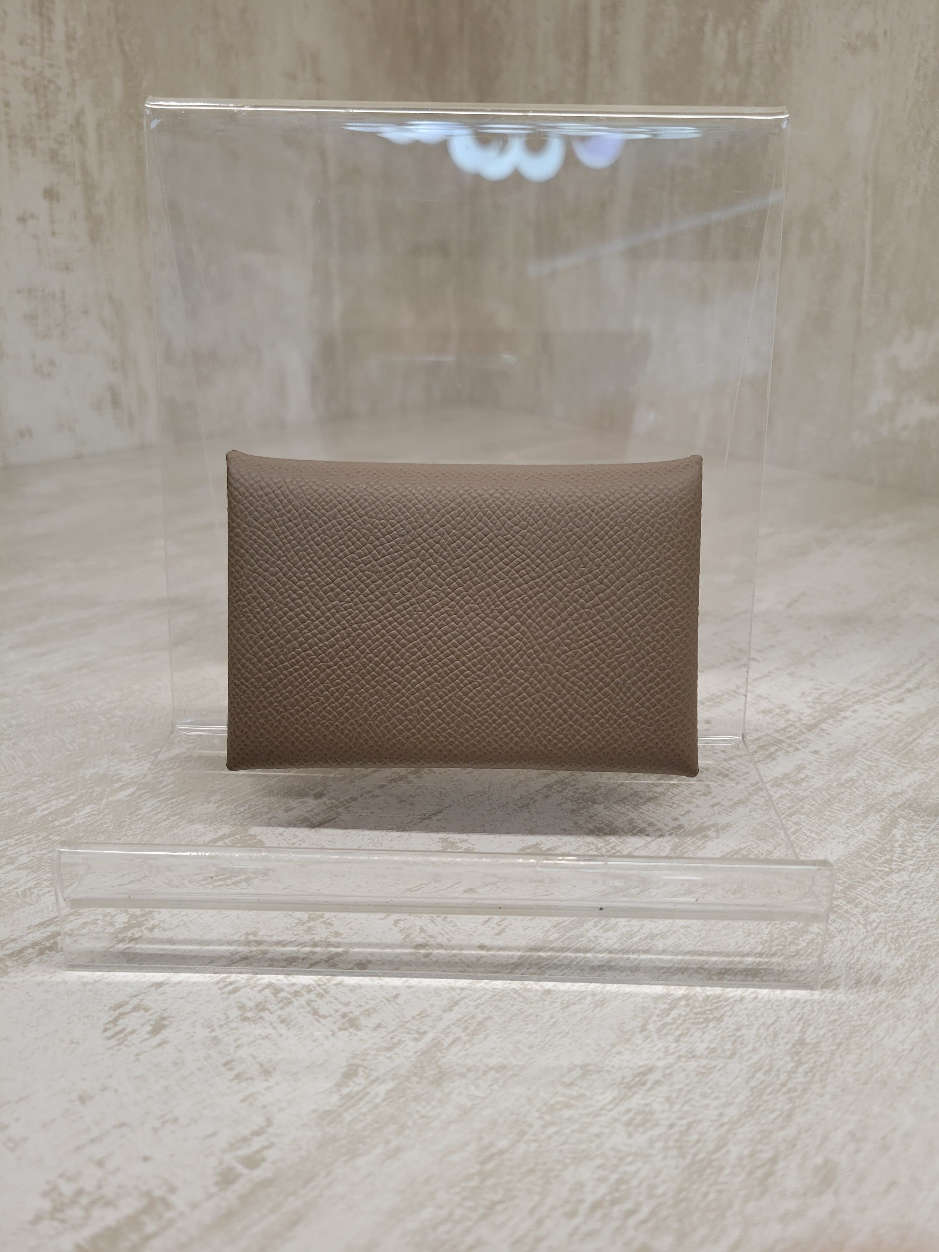 HERMES CALVI ETOUPE EPSOM 卡包 大象灰