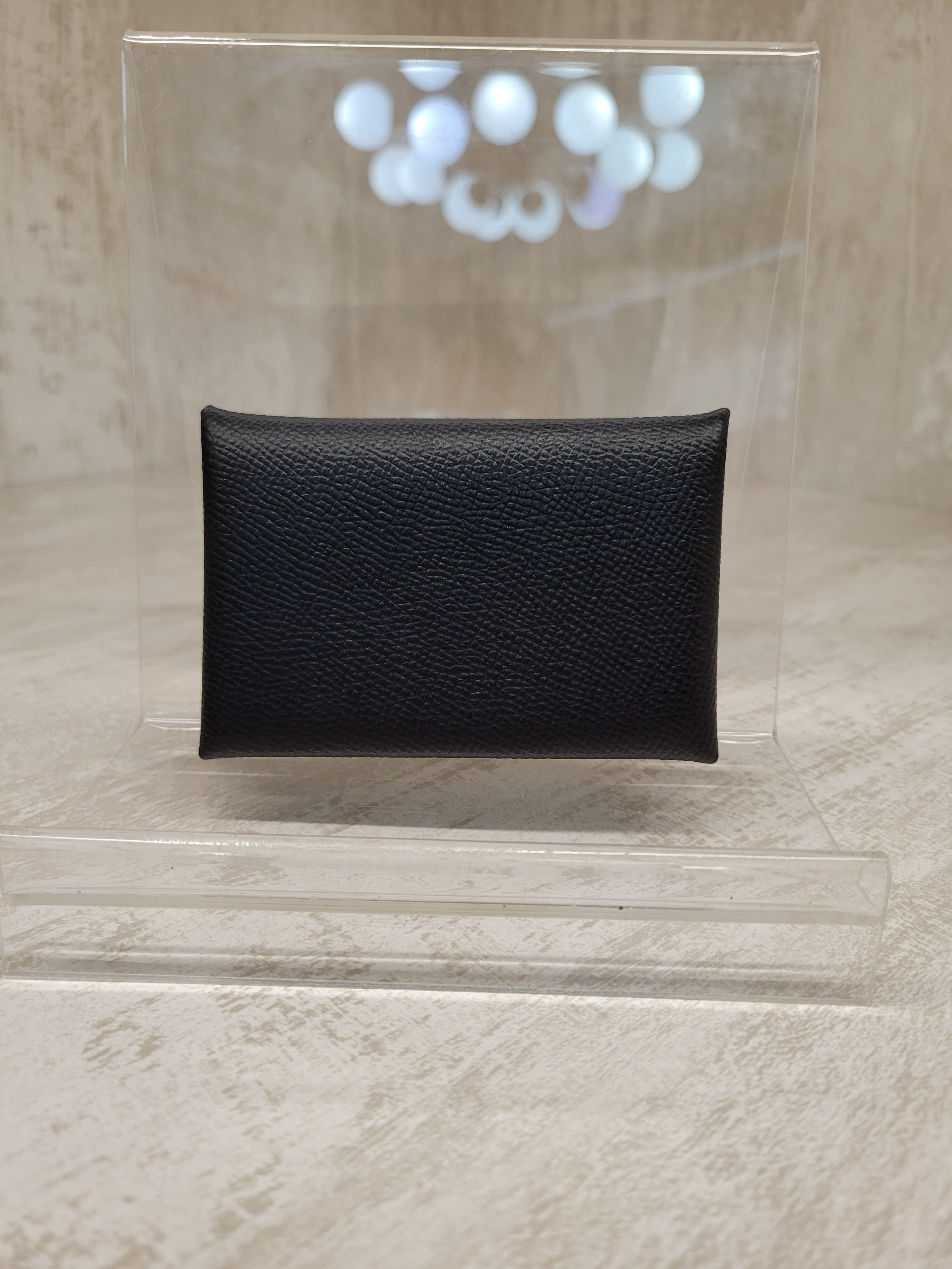 HERMES CALVI NOIR EPSOM 卡包 黑