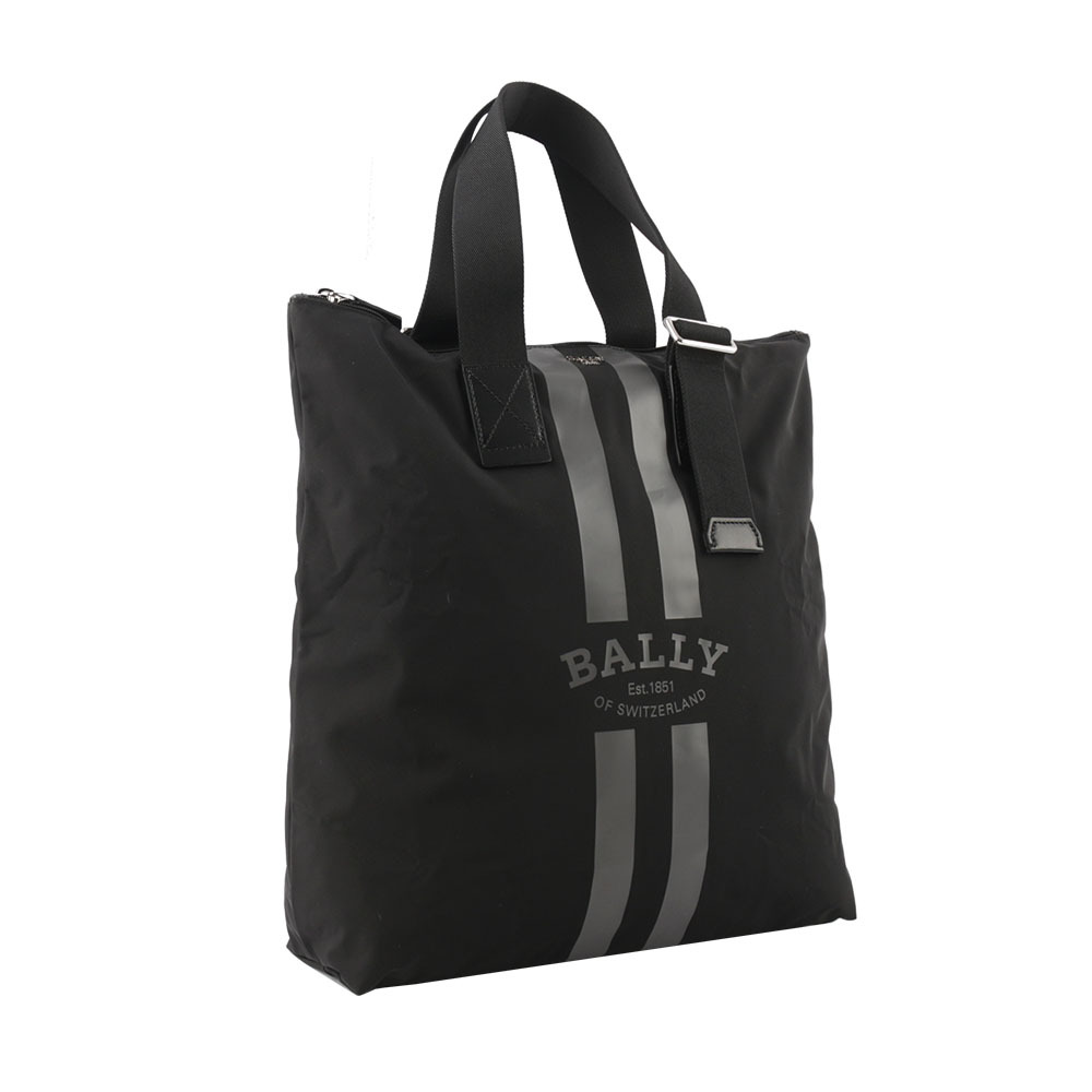 【BALLY】On The Go 條紋尼龍手提/肩背托特包