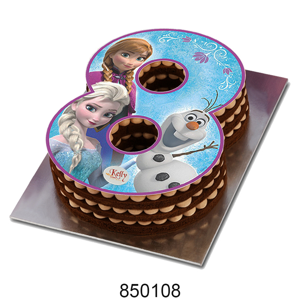 No. 8 Frozen Edible Image Cake