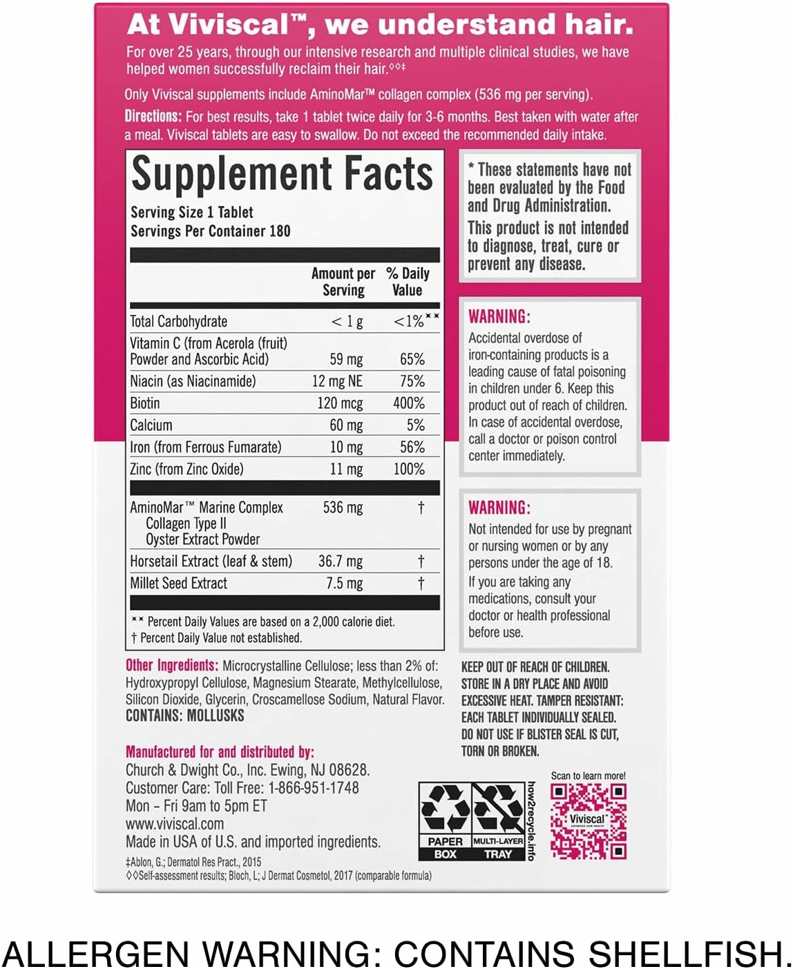 Viviscal Woman 女用頭髮補充錠