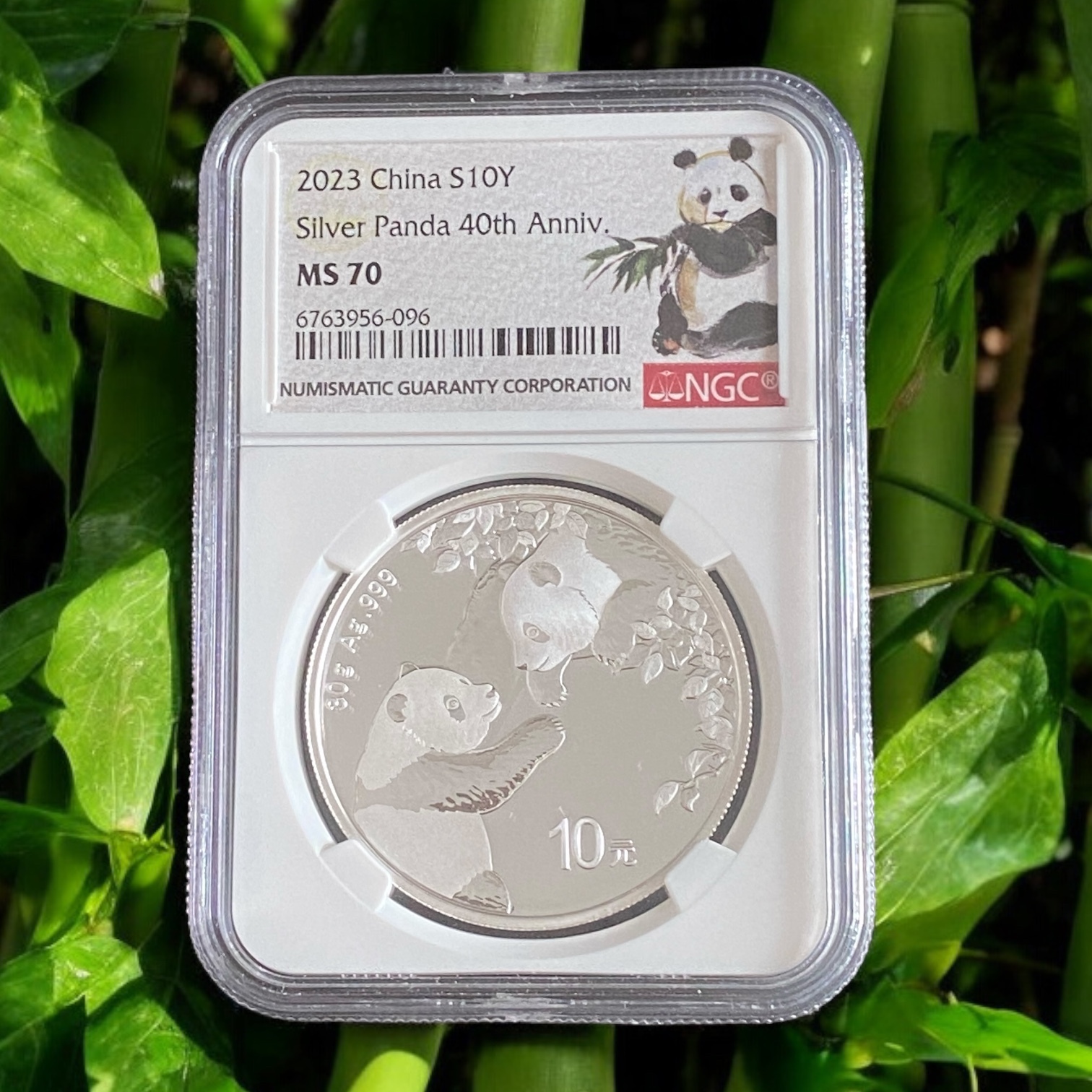 2023 China Panda 40th Anniversary Commemorative Silver Coin (NGC Grade 70 perfect scores) (99.9% Silver)