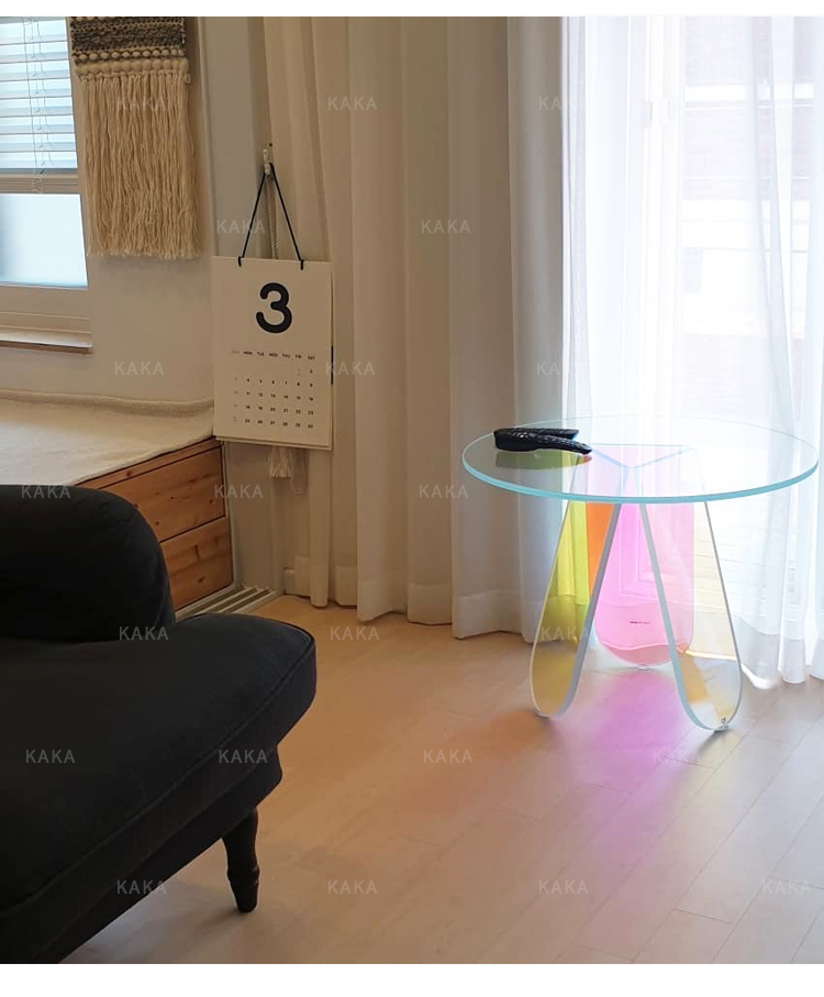 小卡 透明壓克力小圓桌子