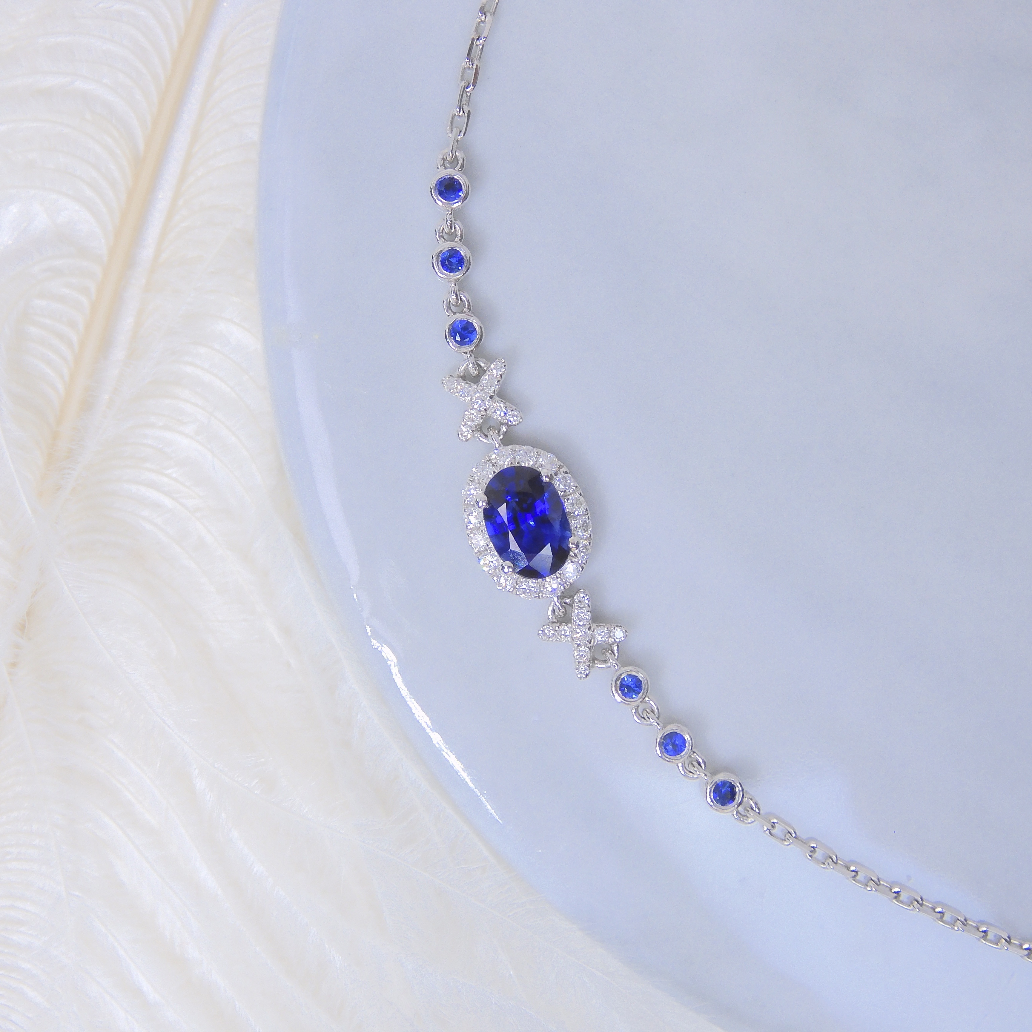 18K金 0.49ct 藍寶石手鏈