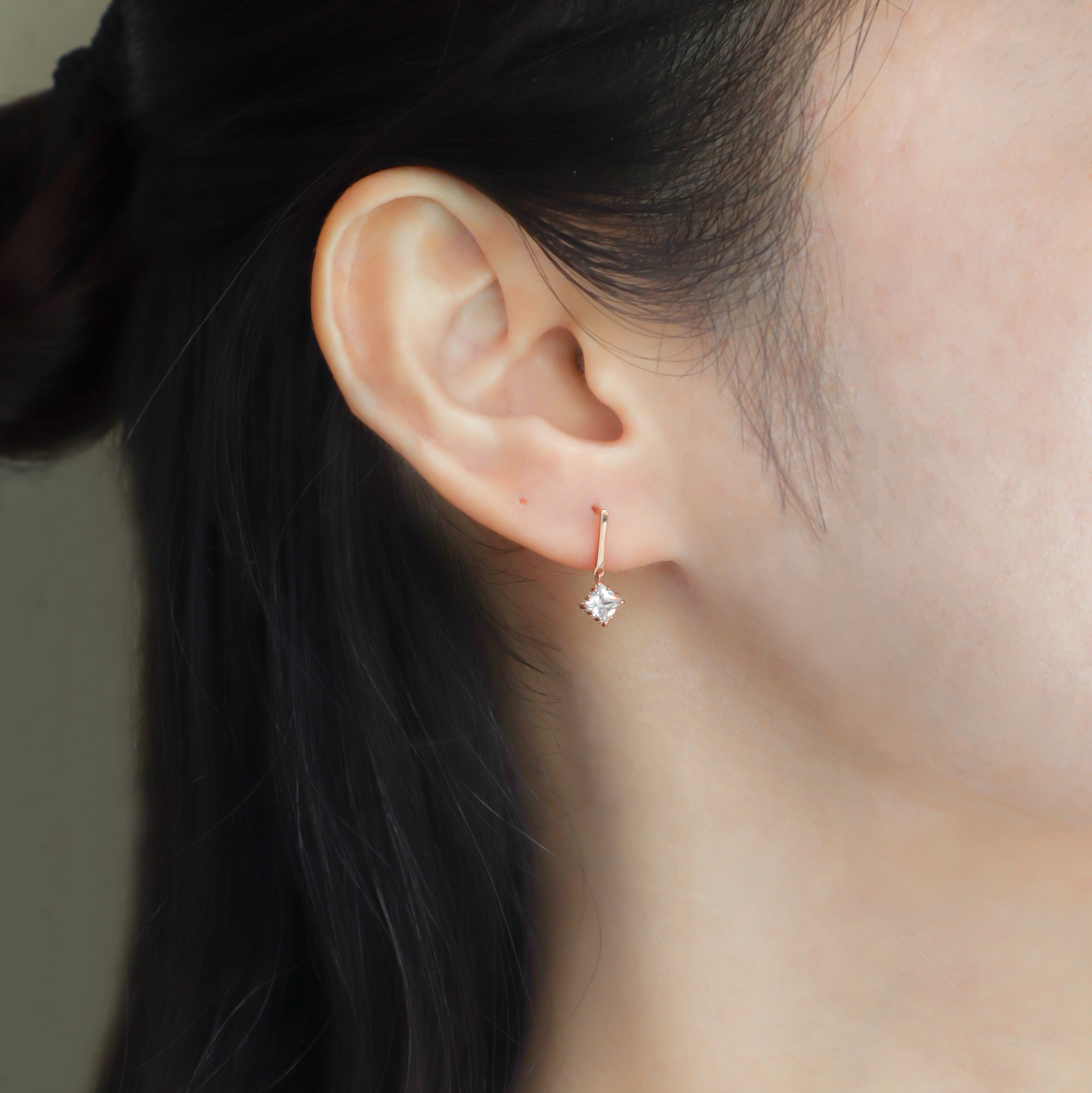 10K/垂墜方塊耳環