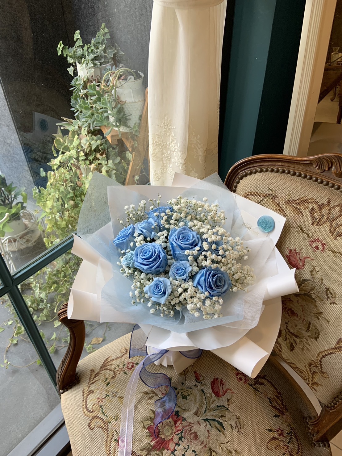 永生藍玫之星 | 花束