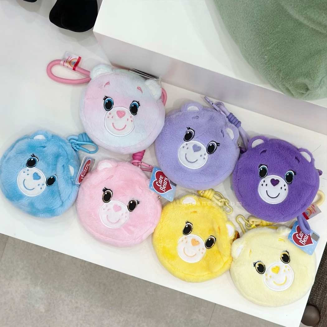泰國代購 CARE BEARS 彩虹熊 零錢包 附掛繩 掛扣 小掛包 代購