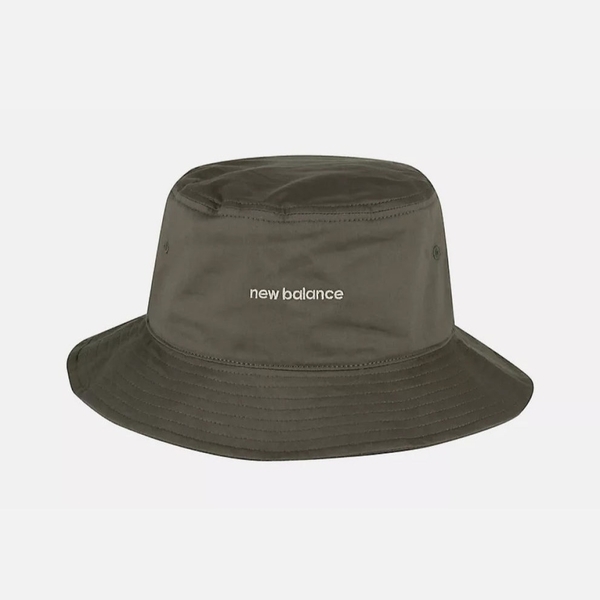 NEW BALANCE 漁夫帽 NB 軍綠 基本款 刺繡 戶外 帽子 LAH13003DEK