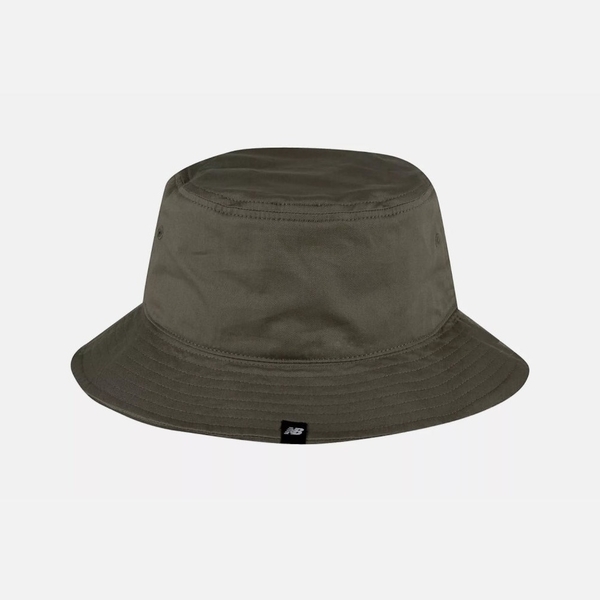 NEW BALANCE 漁夫帽 NB 軍綠 基本款 刺繡 戶外 帽子 LAH13003DEK