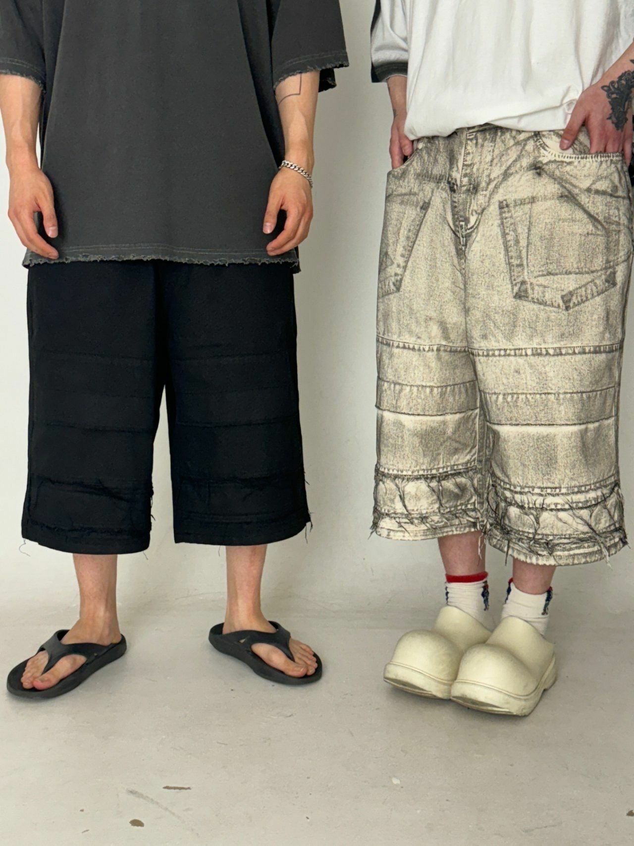 仿污淨色短褲 GLAMOUR-028P