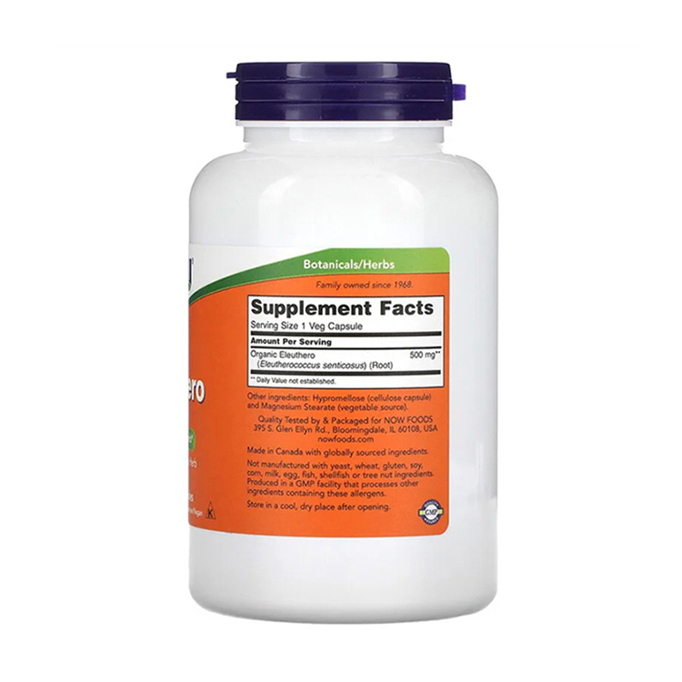 NOW Foods, Eleuthero, 500 mg, 250 Veg Capsules