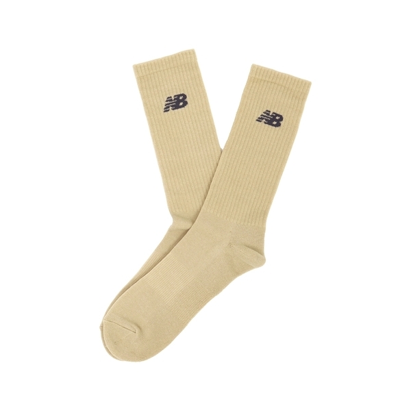 NEW BALANCE 襪子 NB 白灰 卡其 白 小LOGO 毛巾布 高筒襪 長襪 一入 LAS33861-